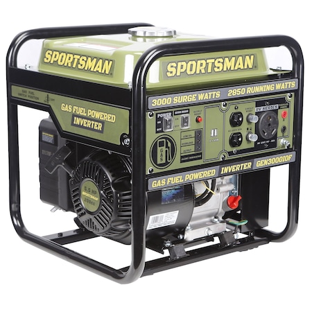 Sportsman Portable and Inverter Generator, Gasoline, 2,850 W Rated, 3,000 W Surge, Recoil Start, 120V AC GEN3000IOF